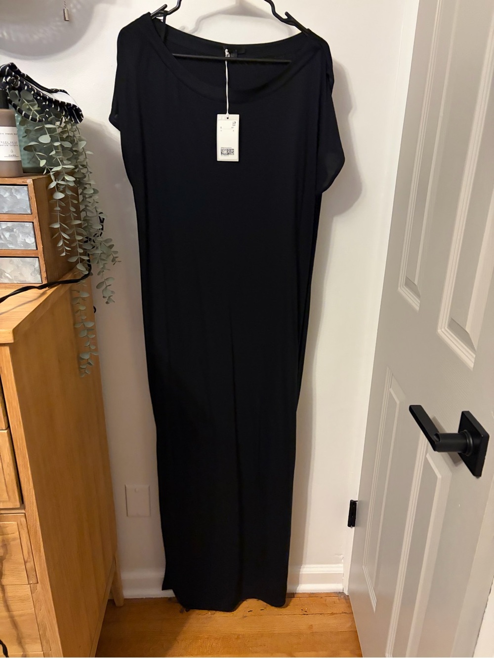 NWT COS Black Women's Maxi Dress - Minimal Scoop Neck
